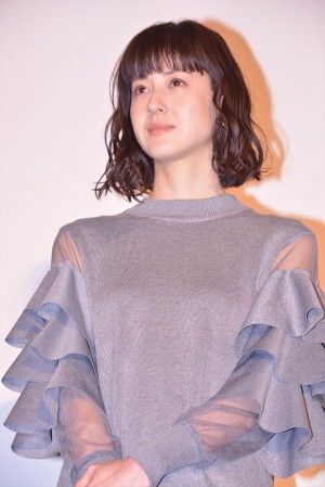 松本若菜、『愚行録』初日舞台挨拶に出席