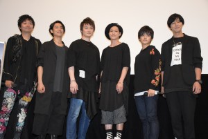 玉城裕規、中村龍介、長江崚行、橋本真一、小谷嘉一、山口ヒロキ監督、映画『メサイア外伝 ―極夜 Polar night―』完成披露に出席