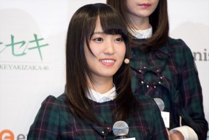 欅坂46・菅井友香、『欅のキセキ』アプリリリース&新CM発表会に登場