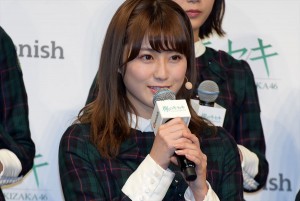 欅坂46・守屋茜、『欅のキセキ』アプリリリース&新CM発表会に登場