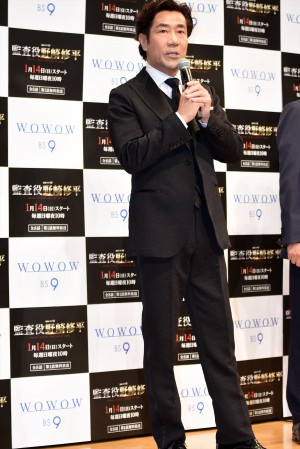 岸谷五朗、『連続ドラマW監査役 野崎修平』完成披露試写会に登壇