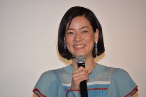 市川実日子、『羊の木』初日舞台挨拶にて