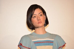 市川実日子、『羊の木』初日舞台挨拶にて