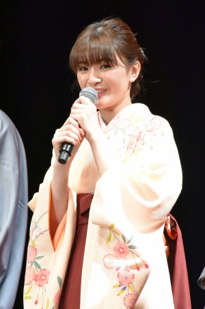 優希美青、『ちはやふる‐結び‐』完成披露試写会舞台挨拶に登壇