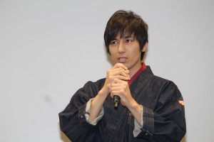 新時代劇『くノ一忍法帖 蛍火』試写&会見に登場した高橋光臣