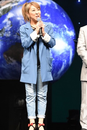 『名探偵コナン ゼロの執行人』完成披露舞台挨拶に登壇した高山みなみ