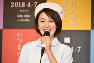 オトナの土ドラ『いつまでも白い羽根』制作発表会見に登場した酒井美紀