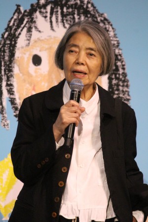 『万引き家族』完成披露試写会舞台挨拶に登壇した樹木希林