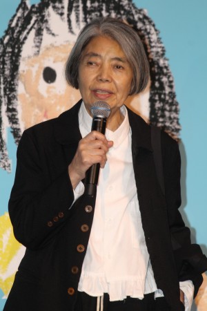 『万引き家族』完成披露試写会舞台挨拶に登壇した樹木希林