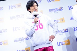 「ロト・ナンバーズ」新CMキャラクター発表会にて、“56”こと稲垣吾郎
