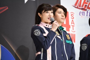 『快盗戦隊ルパンレンジャーVS警察戦隊パトレンジャー en film』製作発表会見に登場した奥山かずさ
