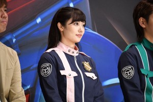 『快盗戦隊ルパンレンジャーVS警察戦隊パトレンジャー en film』製作発表会見に登場した奥山かずさ