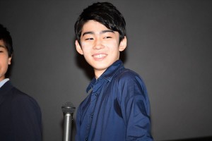 シネマ歌舞伎『東海道中膝栗毛 歌舞伎座捕物帖』公開記念「父の日」舞台挨拶に登壇した市川染五郎(八代目)