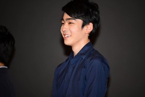 シネマ歌舞伎『東海道中膝栗毛 歌舞伎座捕物帖』公開記念「父の日」舞台挨拶に登壇した市川染五郎(八代目)