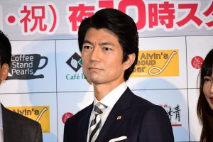 ドラマ『ラストチャンス 再生請負人』記者会見に出席した仲村トオル