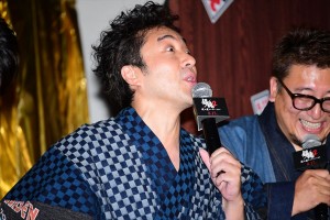 『銀魂2 掟は破るためにこそある』完成披露試写会に登壇したムロツヨシ