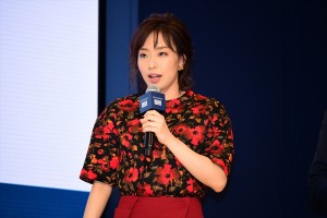 「エアウィーヴ新商品発表会」に出席した石川佳純