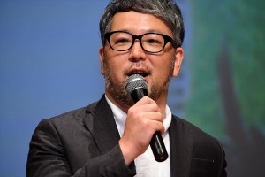 映画『体操しようよ』完成披露舞台挨拶に登壇した菊地健雄監督