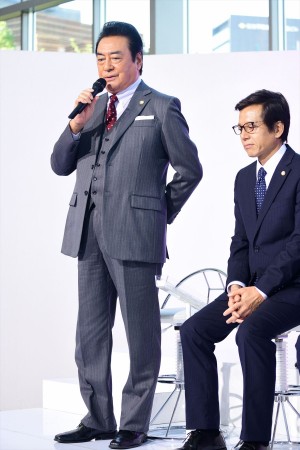 木曜ドラマ『リーガルV~元弁護士・小鳥遊翔子~』制作発表記者会見に登場した高橋英樹