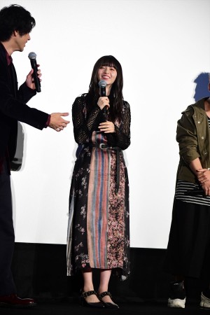 映画『あの頃、君を追いかけた』初日舞台挨拶に登壇した齋藤飛鳥