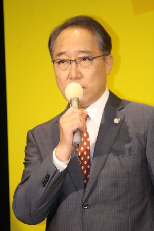 『ハラスメントゲーム』完成披露試写&記者会見に登場した佐野史郎