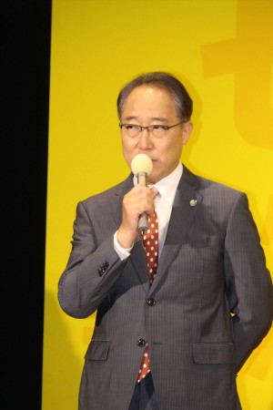 『ハラスメントゲーム』完成披露試写&記者会見に登場した佐野史郎