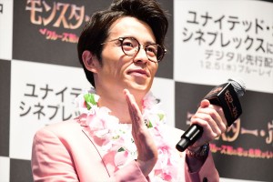 映画『モンスター・ホテル クルーズ船の恋は危険がいっぱい?!』初日舞台挨拶に登壇した藤森慎吾