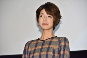『青の帰り道』完成披露上映会に登壇した秋月三佳