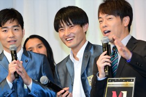 「M‐1グランプリ2018」決勝進出者発表会見に登場したジャルジャル