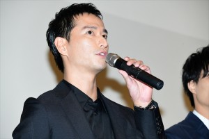 映画『jam』初日舞台挨拶に登場した秋山真太郎