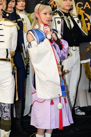 ミュージカル『刀剣乱舞』 ~真剣乱舞祭2018~ 最終公演前会見に登壇した今剣(大平峻也)