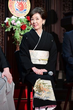 新春ドラマスペシャル『釣りバカ日誌 新米社員浜崎伝助 瀬戸内海で大漁!結婚式大パニック編』記者会見に登場した浅田美代子