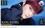 2018年「世界で最もハンサムな顔100人」11位：KANG DANIEL　　※「TC Candler」Youtubeのスクリーンショット