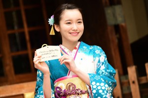 エイベックス・マネジメント 新春参拝&晴れ着撮影会に登場した飯豊まりえ