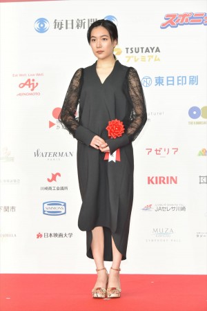 第73回毎日映画コンクール表彰式に出席した木竜麻生