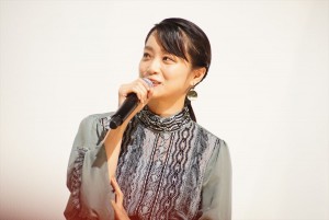 映画『愛がなんだ』完成披露上映会に登壇した深川麻衣