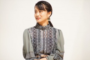 映画『愛がなんだ』完成披露上映会に登壇した深川麻衣