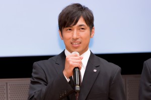 『ノーサイド・ゲーム』プレミアム試写会&制作発表イベントに出席した高橋光臣