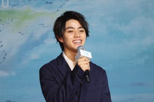 映画『天気の子』製作報告会見に登場した醍醐虎汰朗
