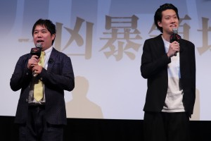映画『クロール ―凶暴領域―』トークショー付試写会に登場した霜降り明星