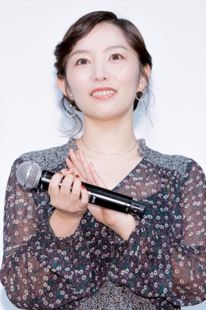 『わたしは光をにぎっている』完成披露試写会に登場した徳永えり