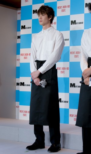 「メンズノンノカフェ」お披露目会に登場した宮沢氷魚