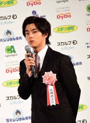 第44回報知映画賞表彰式に登場した醍醐虎汰朗