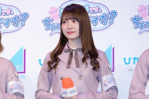 新番組『日向坂46です。ちょっといいですか?』記者発表会に登場した日向坂46・加藤史帆