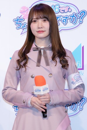 新番組『日向坂46です。ちょっといいですか?』記者発表会に登場した日向坂46・加藤史帆