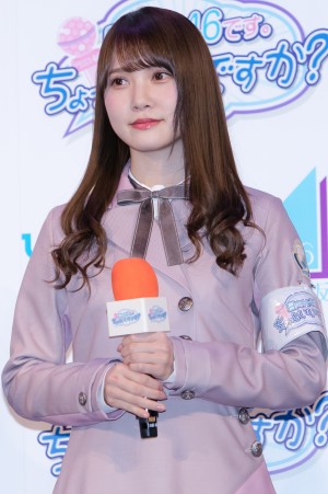 新番組『日向坂46です。ちょっといいですか?』記者発表会に登場した日向坂46・加藤史帆