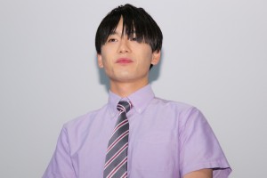 映画『青の生徒会 参る! season1 花咲く男子たちのかげに』ブレミア先行上映会舞台あいさつに登場した水石亜飛夢