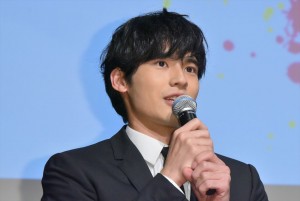 映画『望み』舞台あいさつ中継付き完成披露試写会に出席した岡田健史