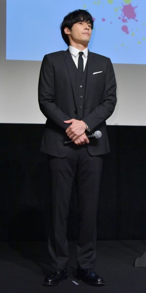 映画『望み』舞台あいさつ中継付き完成披露試写会に出席した岡田健史