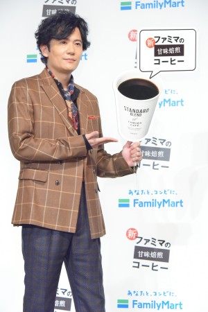 ブレンドコーヒーリニューアル新CM発表会に登場した稲垣吾郎